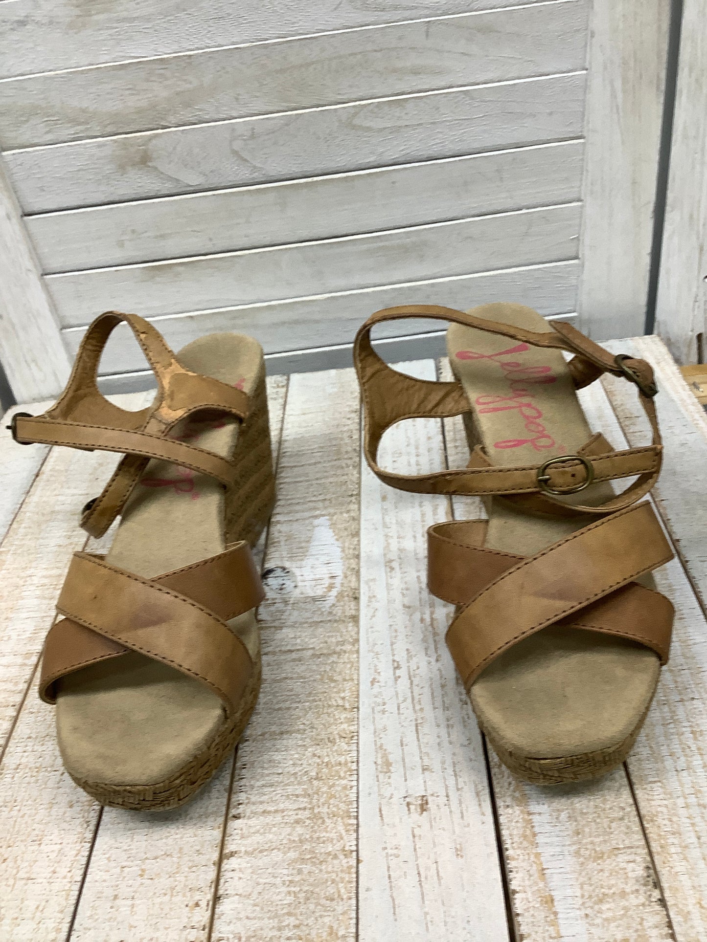 Sandals Heels Wedge By Jelly Pop Size: 8.5