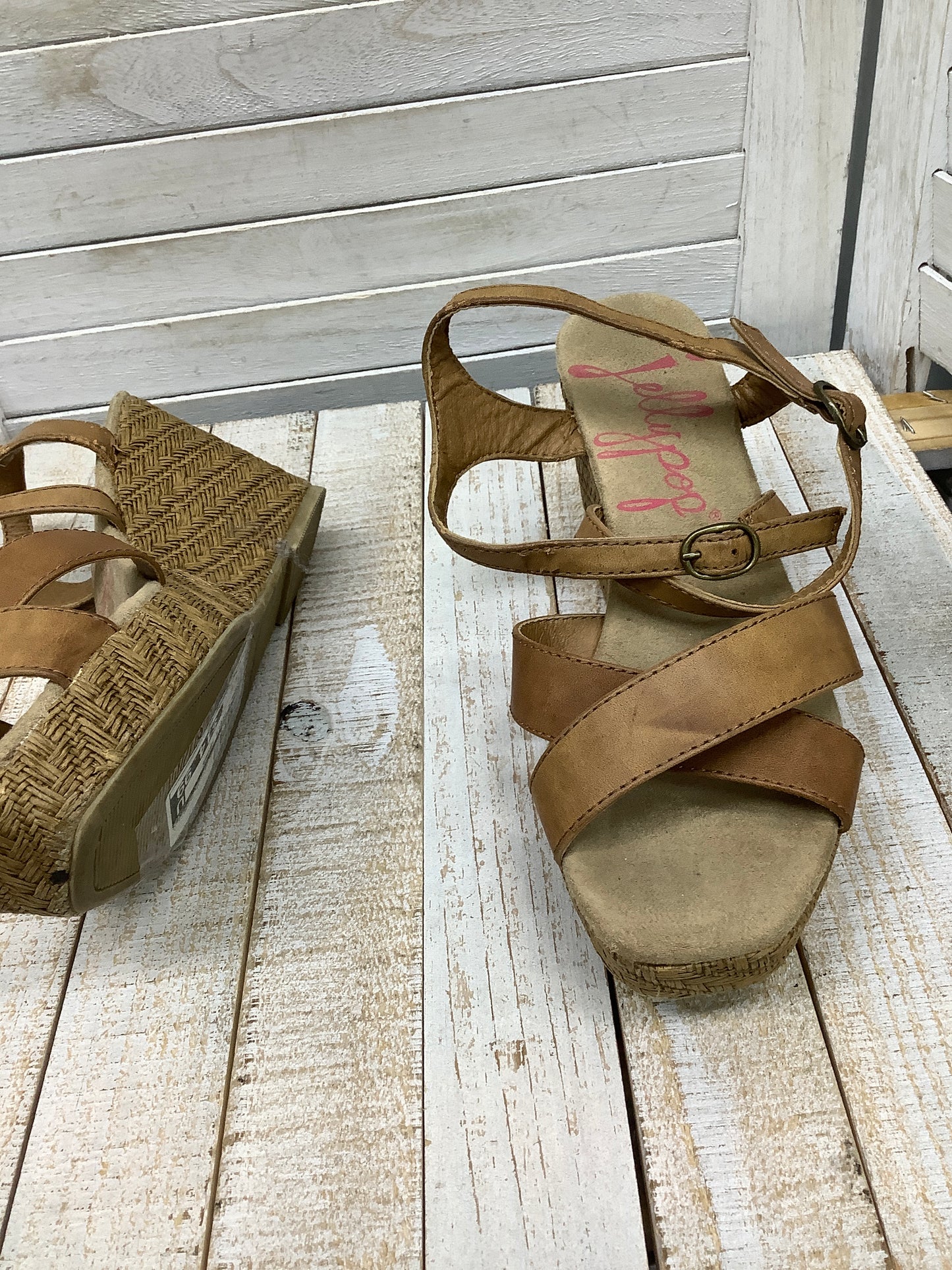 Sandals Heels Wedge By Jelly Pop Size: 8.5
