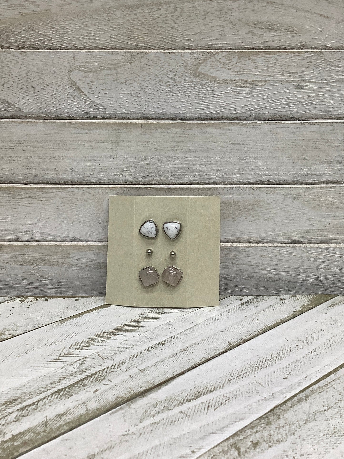 Earrings Stud By Clothes Mentor Size: 03 Piece Set