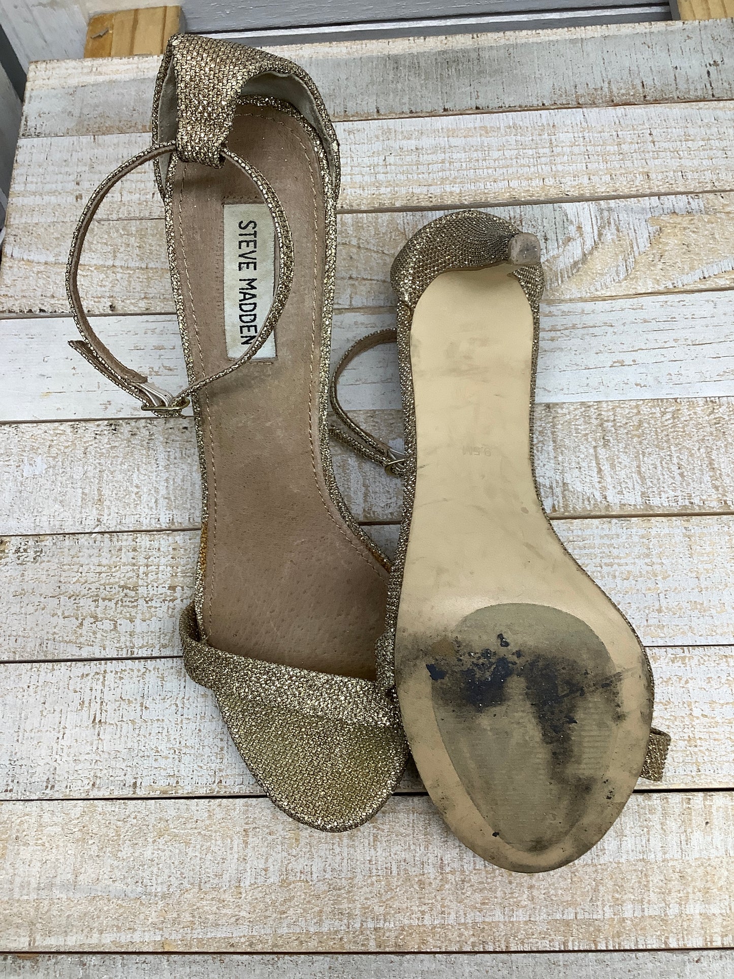 Sandals Heels Stiletto By Steve Madden Size: 9.5