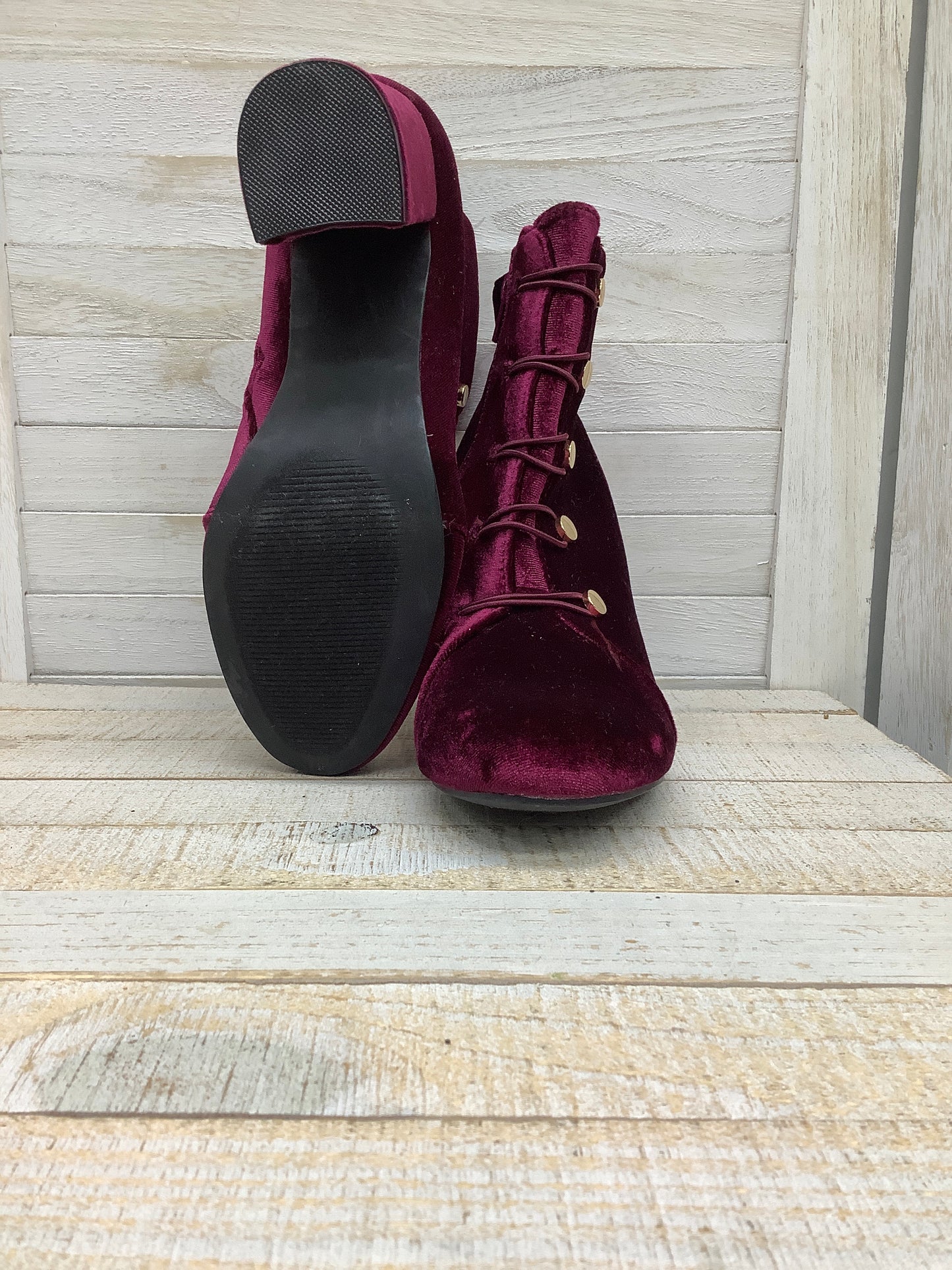 Boots Ankle Heels By Just Fabulous Size: 8.5