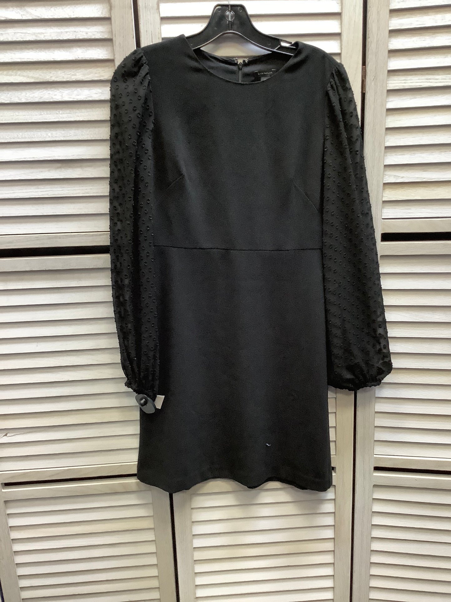 Dress Casual Midi By Ann Taylor In Black, Size: 0r