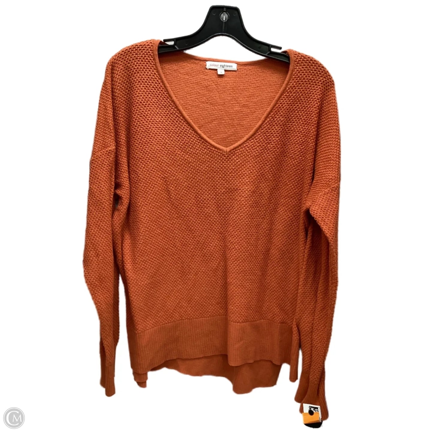 Sweater By Clothes Mentor In Orange, Size: L
