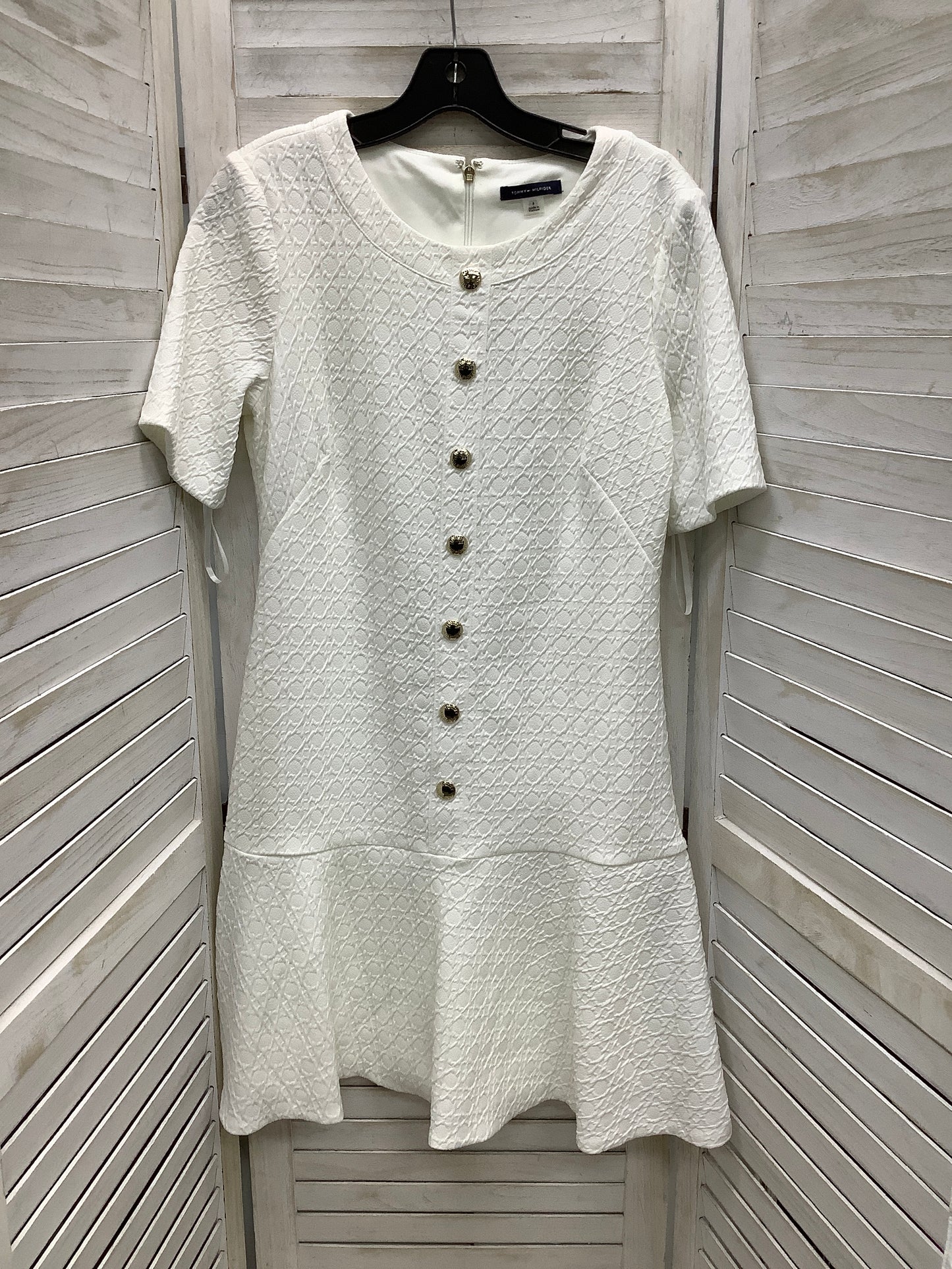 Dress Work By Tommy Hilfiger In White, Size: 8