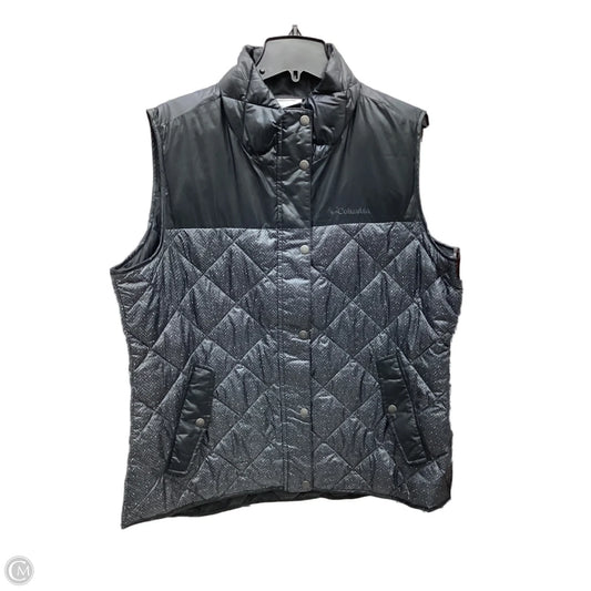 Vest Puffer & Quilted By Columbia In Black & Grey, Size: 1x
