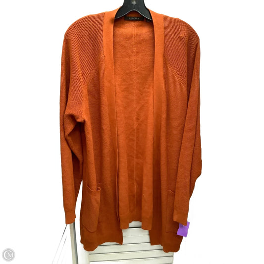Sweater Cardigan By Cyrus Knits In Orange, Size: 2x