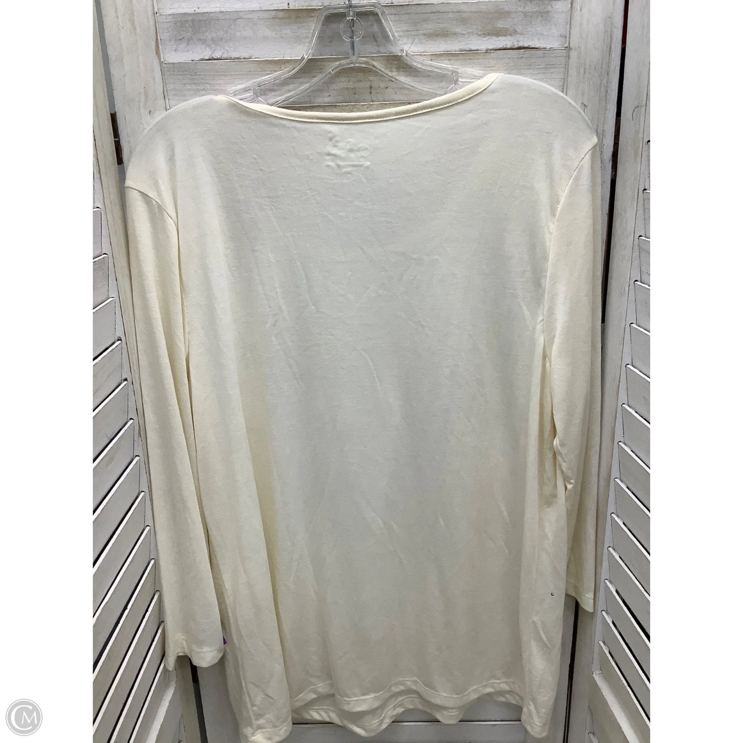 Top 2pc 3/4 Sleeve By Jaclyn Smith In Cream, Size: L