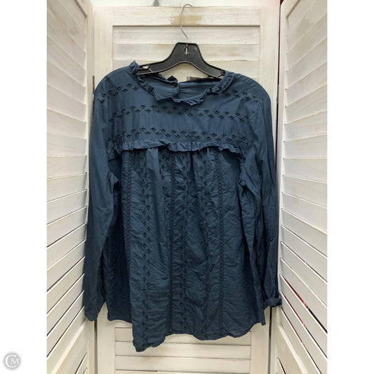Top Long Sleeve By Loft In Teal, Size: L