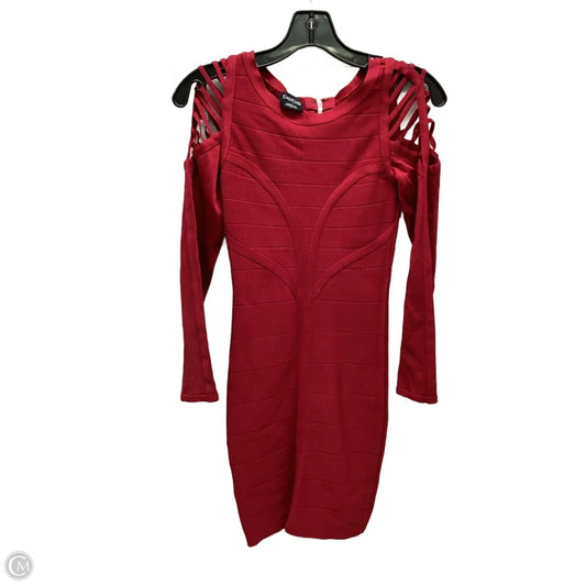 Dress Party Short By Bebe In Red, Size: Sp