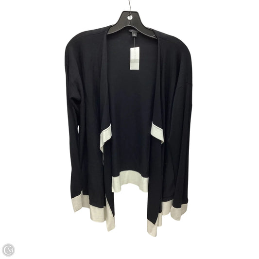 Sweater Cardigan By Ann Taylor In Black & White, Size: S
