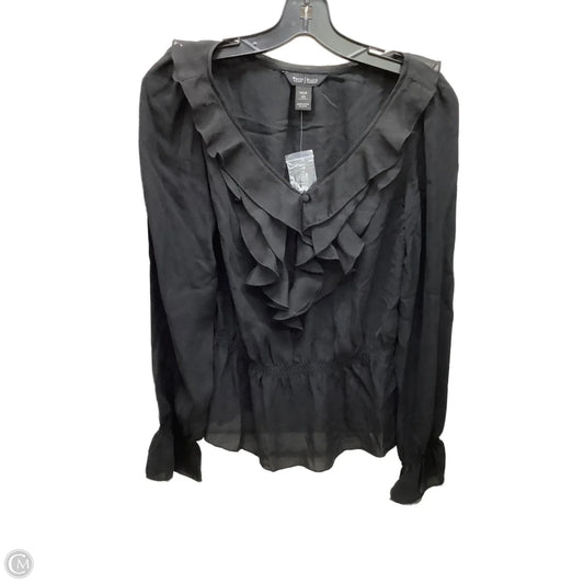 Top Long Sleeve By White House Black Market In Black, Size: Xs