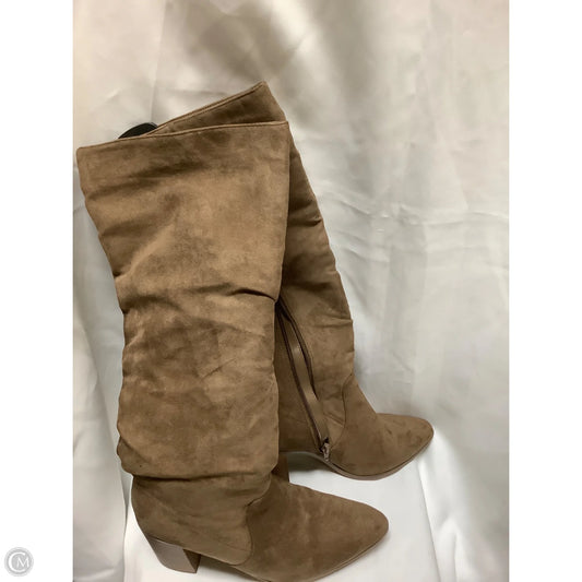 Boots Knee Heels By Universal Thread In Brown, Size: 9