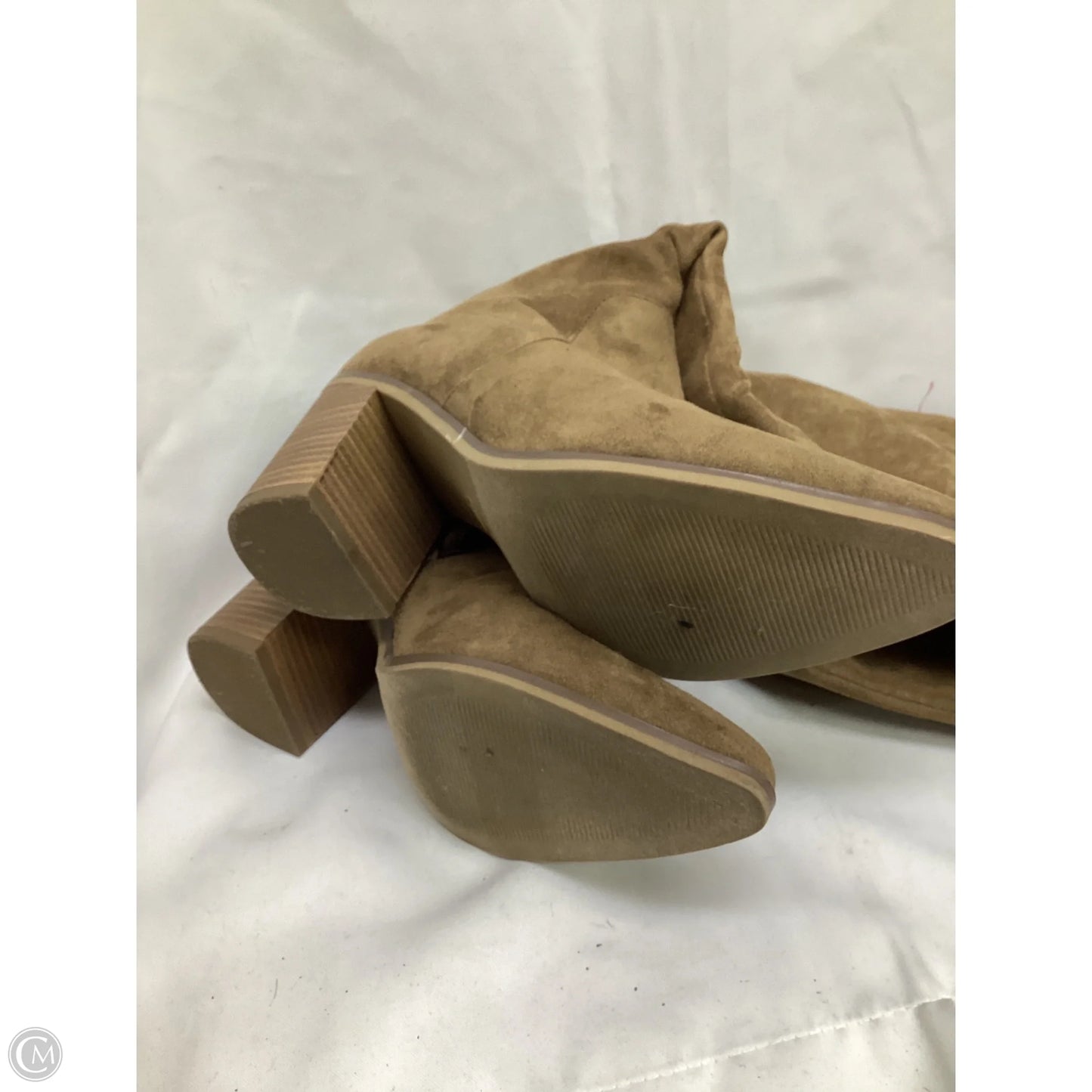 Boots Knee Heels By Universal Thread In Brown, Size: 9