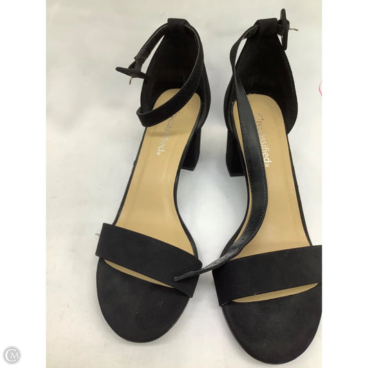 Sandals Heels Block By City Classified In Black, Size: 8.5
