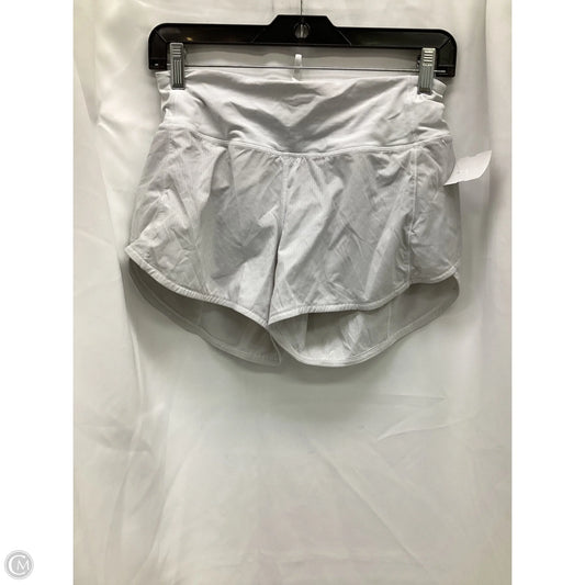 Athletic Shorts By Lululemon In White, Size: 4