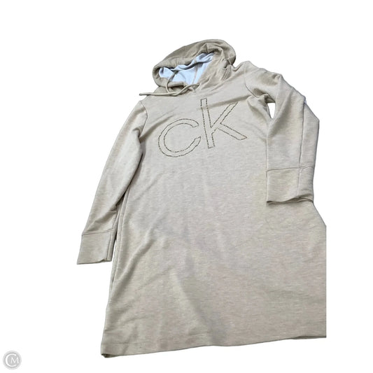 Dress Casual Short By Calvin Klein In Tan, Size: L