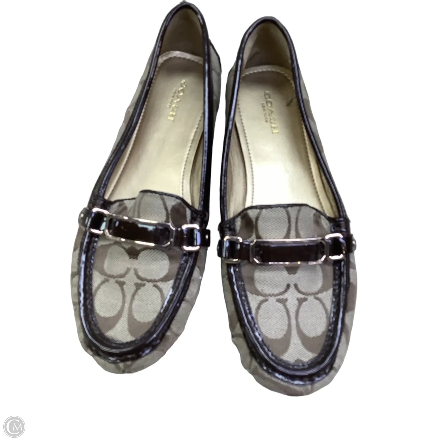 Shoes Designer By Coach In Brown & Cream, Size: 8