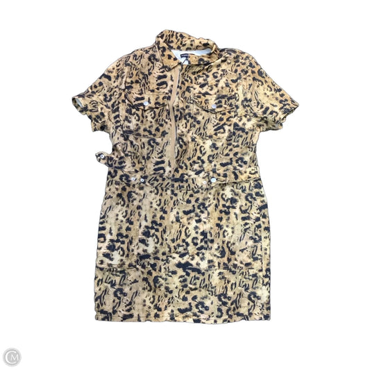 Dress Casual Short By Fashion Nova In Animal Print, Size: 2x