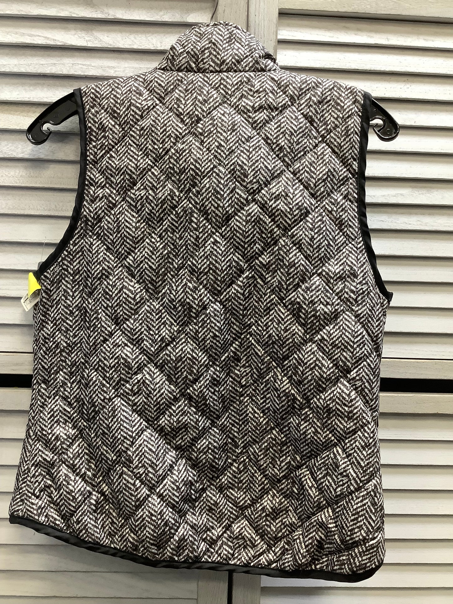 Vest Puffer & Quilted By Clothes Mentor In Black White, Size: S