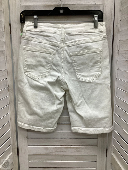 Shorts By Calvin Klein In White Denim, Size: 4