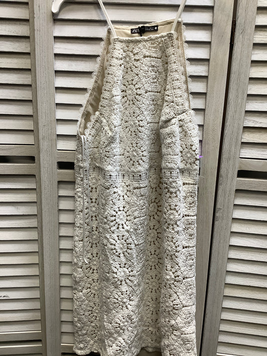 White Dress Casual Midi Zara, Size S