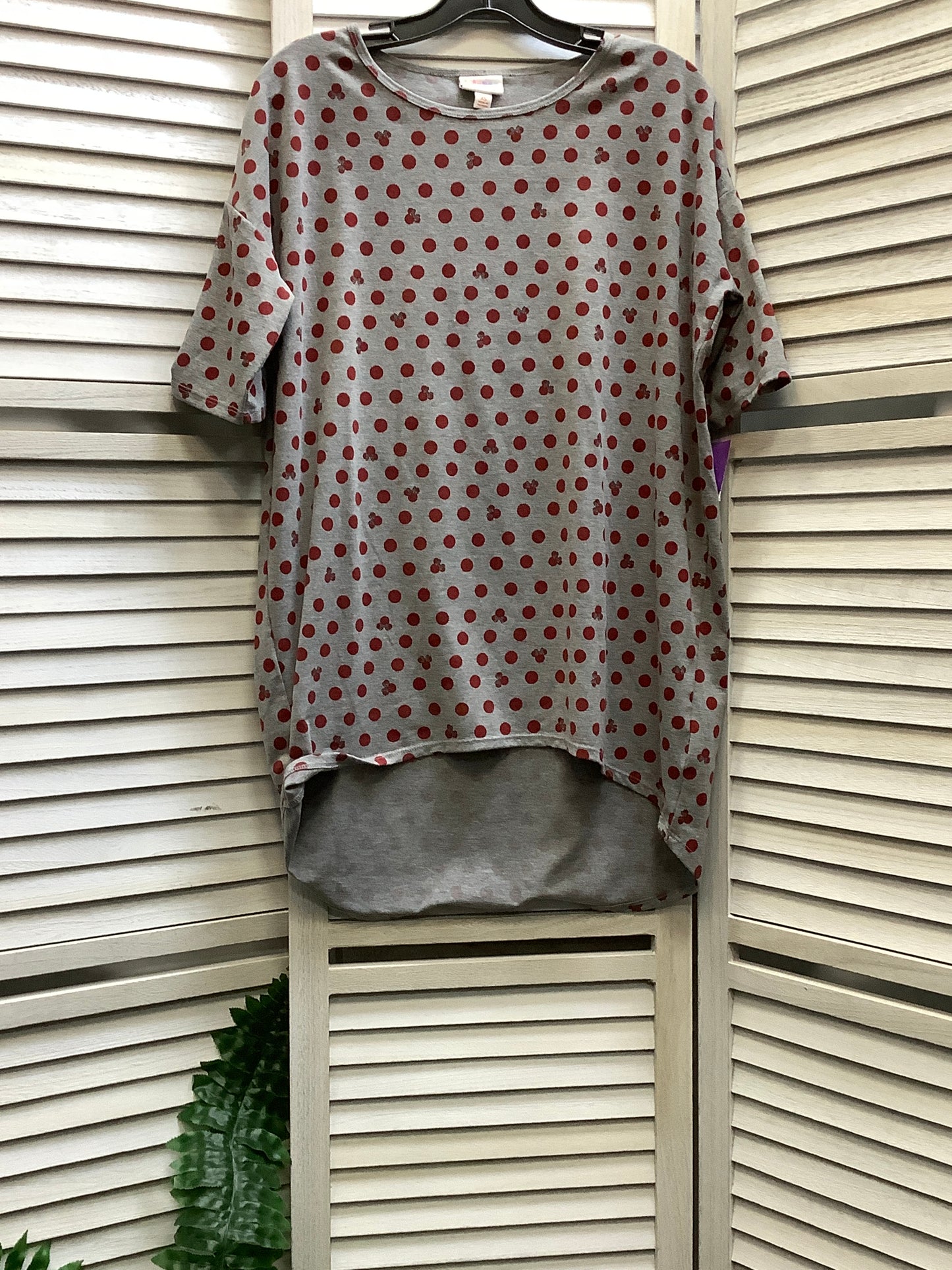 Polkadot Pattern Top Short Sleeve Basic Lularoe, Size Xs