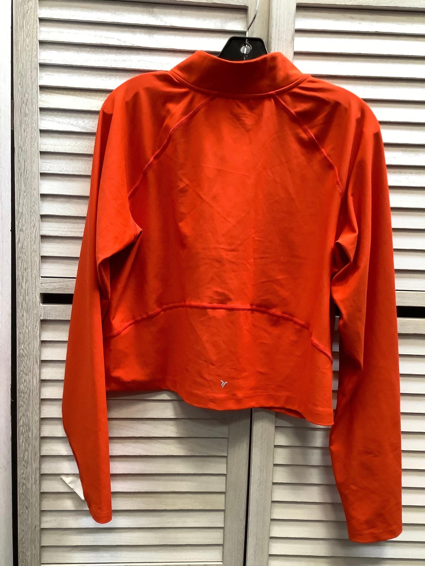 Athletic Top Long Sleeve Collar By Old Navy In Orange, Size: Xl