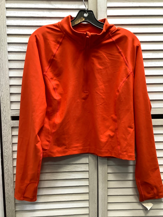 Athletic Top Long Sleeve Collar By Old Navy In Orange, Size: Xl