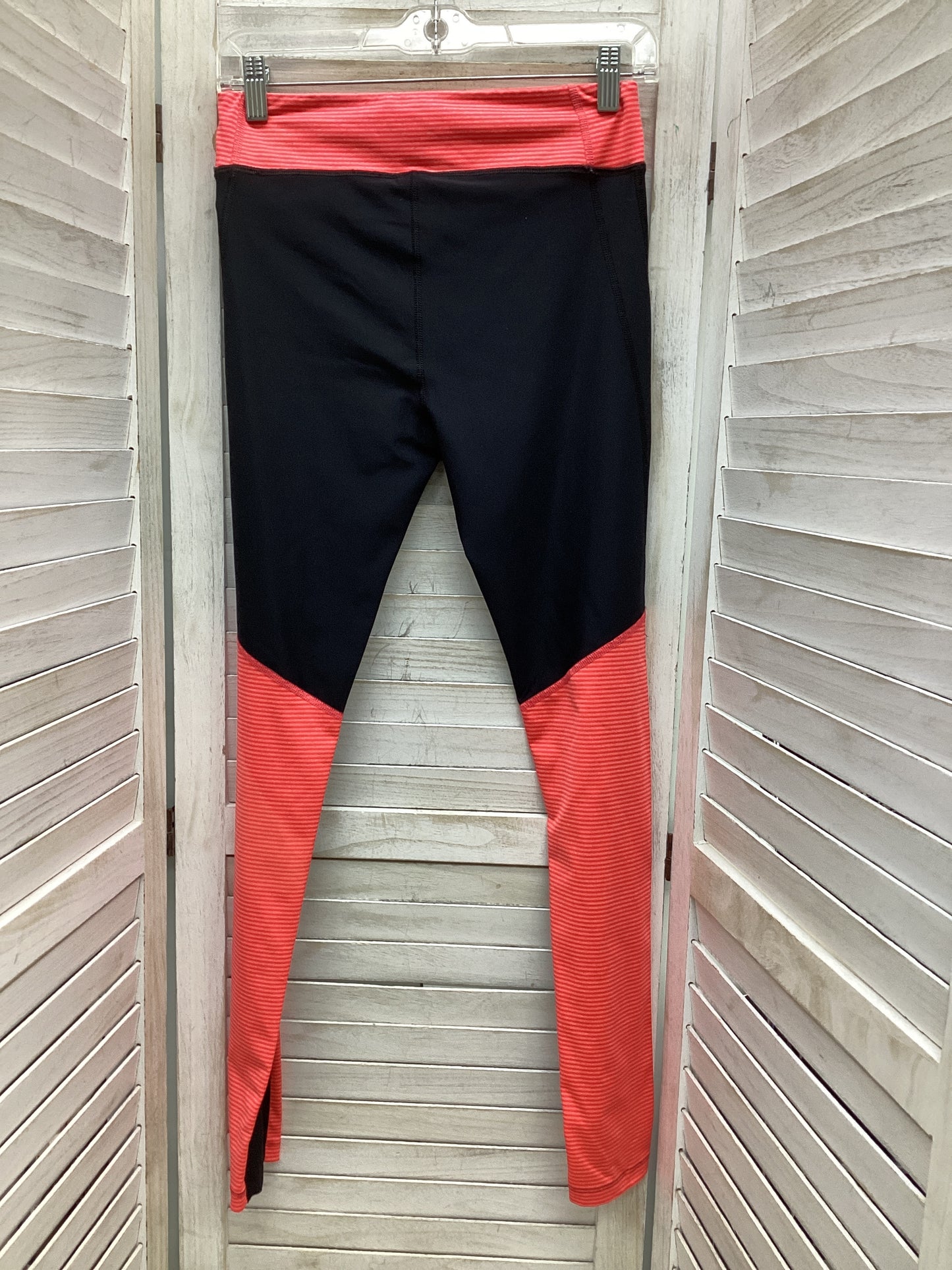 Athletic Leggings By Under Armour In Black & Orange, Size: M