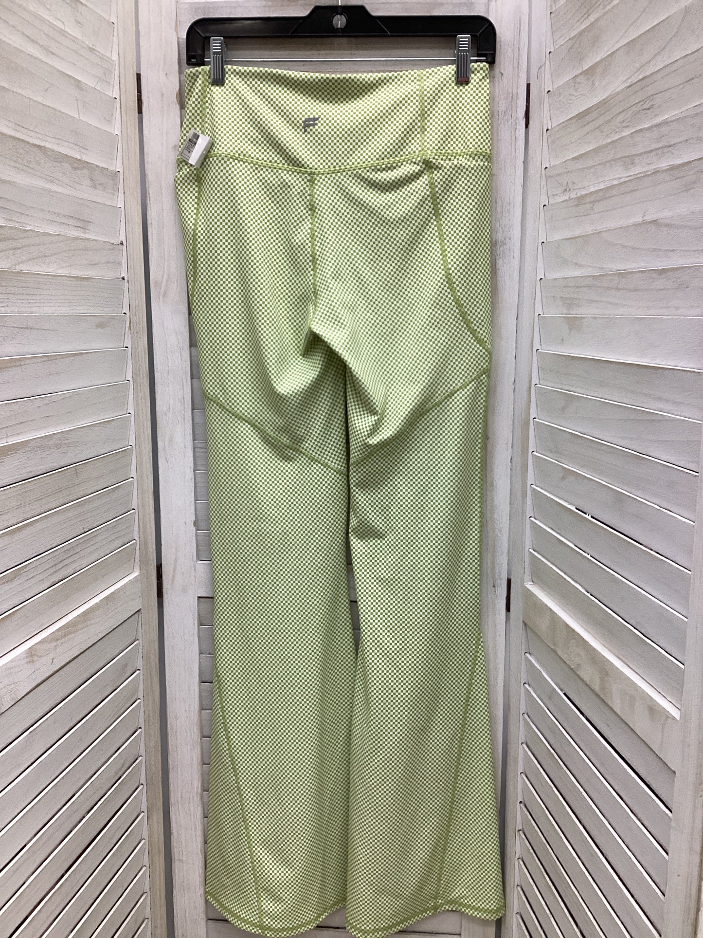 Athletic Pants By Fabletics In Green & White, Size: M