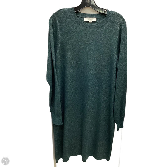 Dress Casual Midi By Loft In Green, Size: Xl