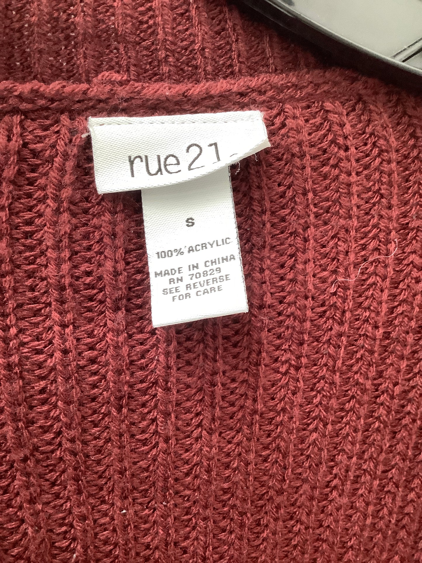 Cardigan By Rue 21 In Red, Size: S