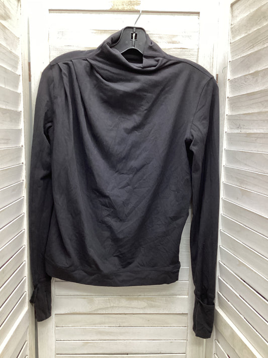 Athletic Top Long Sleeve Collar By Lululemon In Black, Size: 2