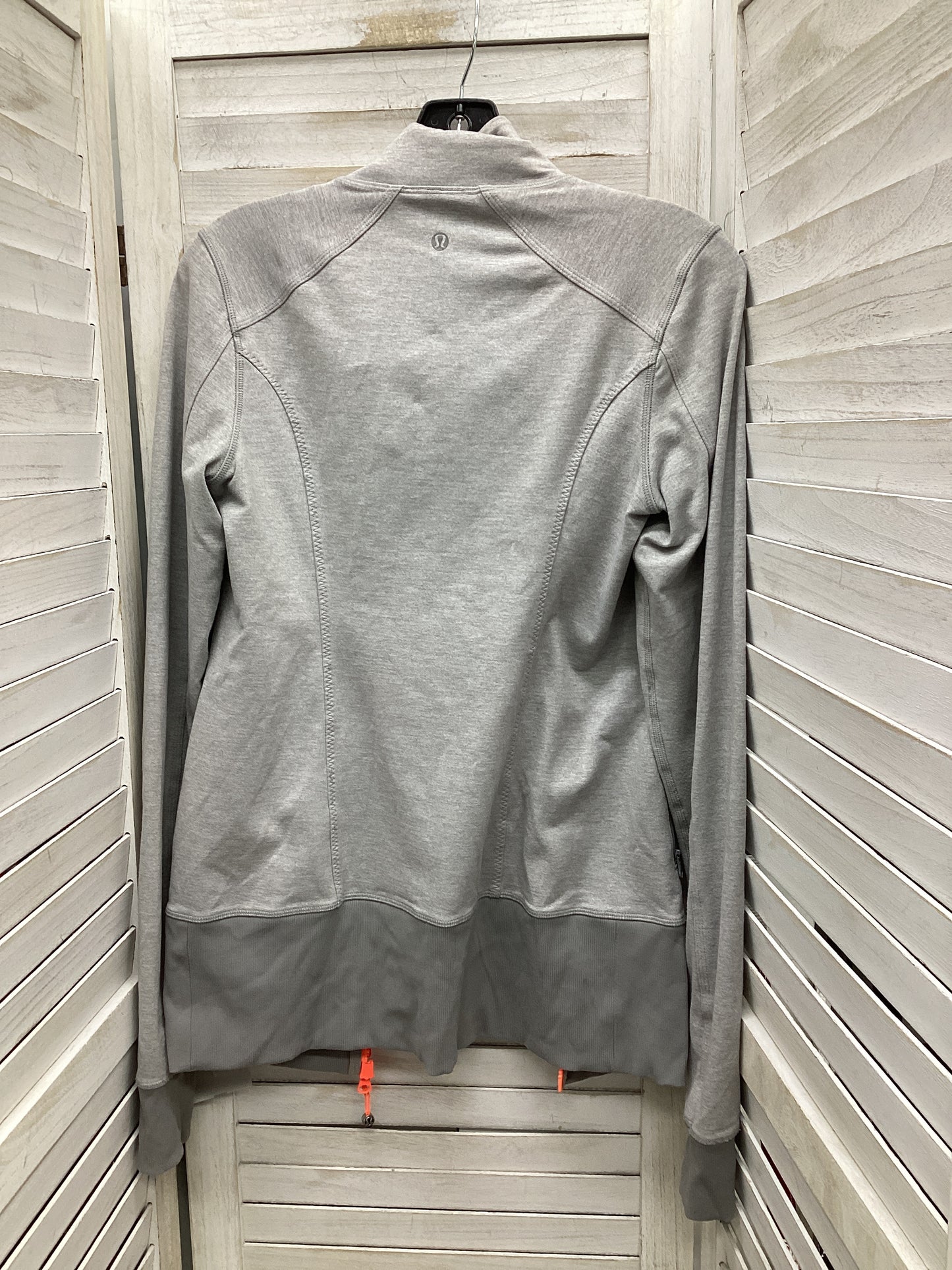 Athletic Jacket By Lululemon In Grey, Size: 6