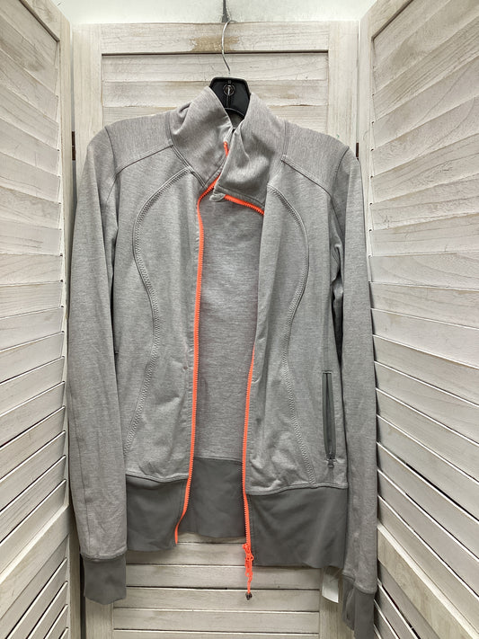 Athletic Jacket By Lululemon In Grey, Size: 6