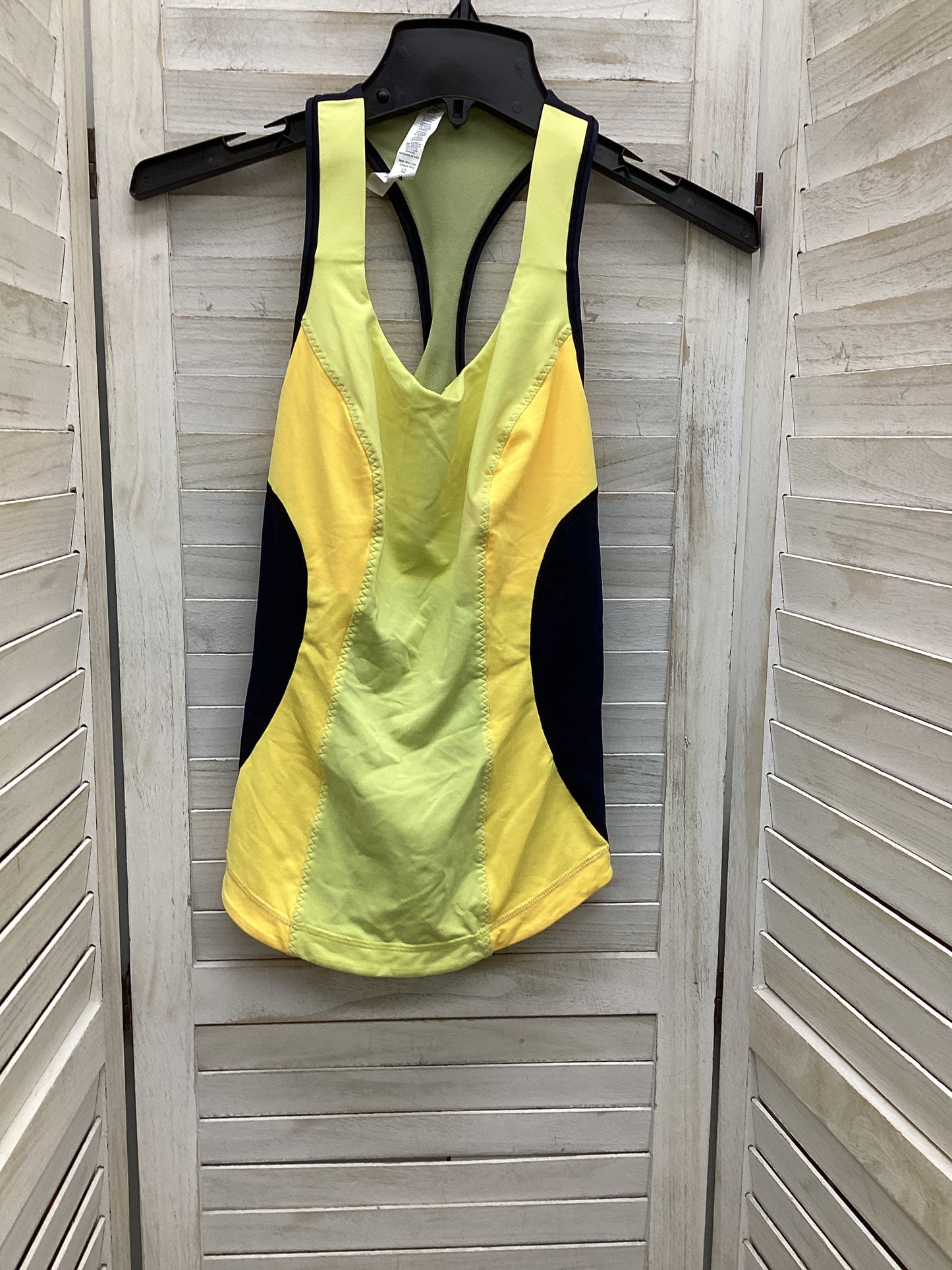 Athletic Tank Top By Lululemon In Blue & Yellow, Size: 6