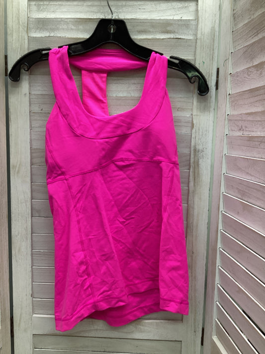 Athletic Tank Top By Lululemon In Pink, Size: 6