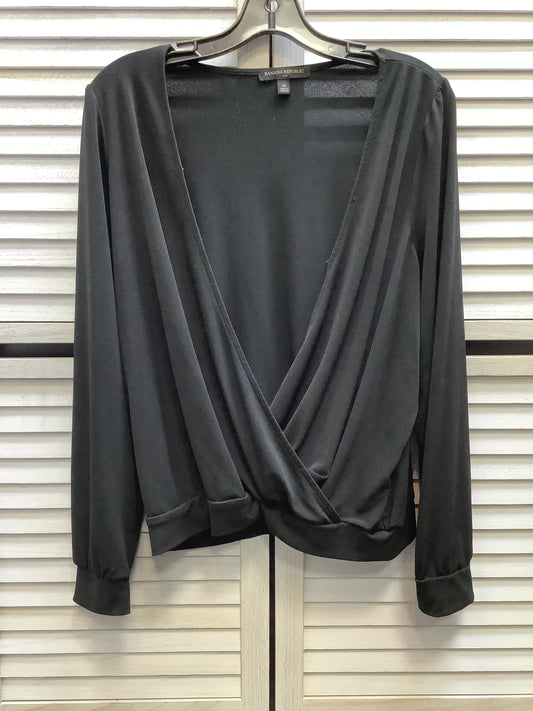 Top Long Sleeve By Banana Republic In Black, Size: Xl