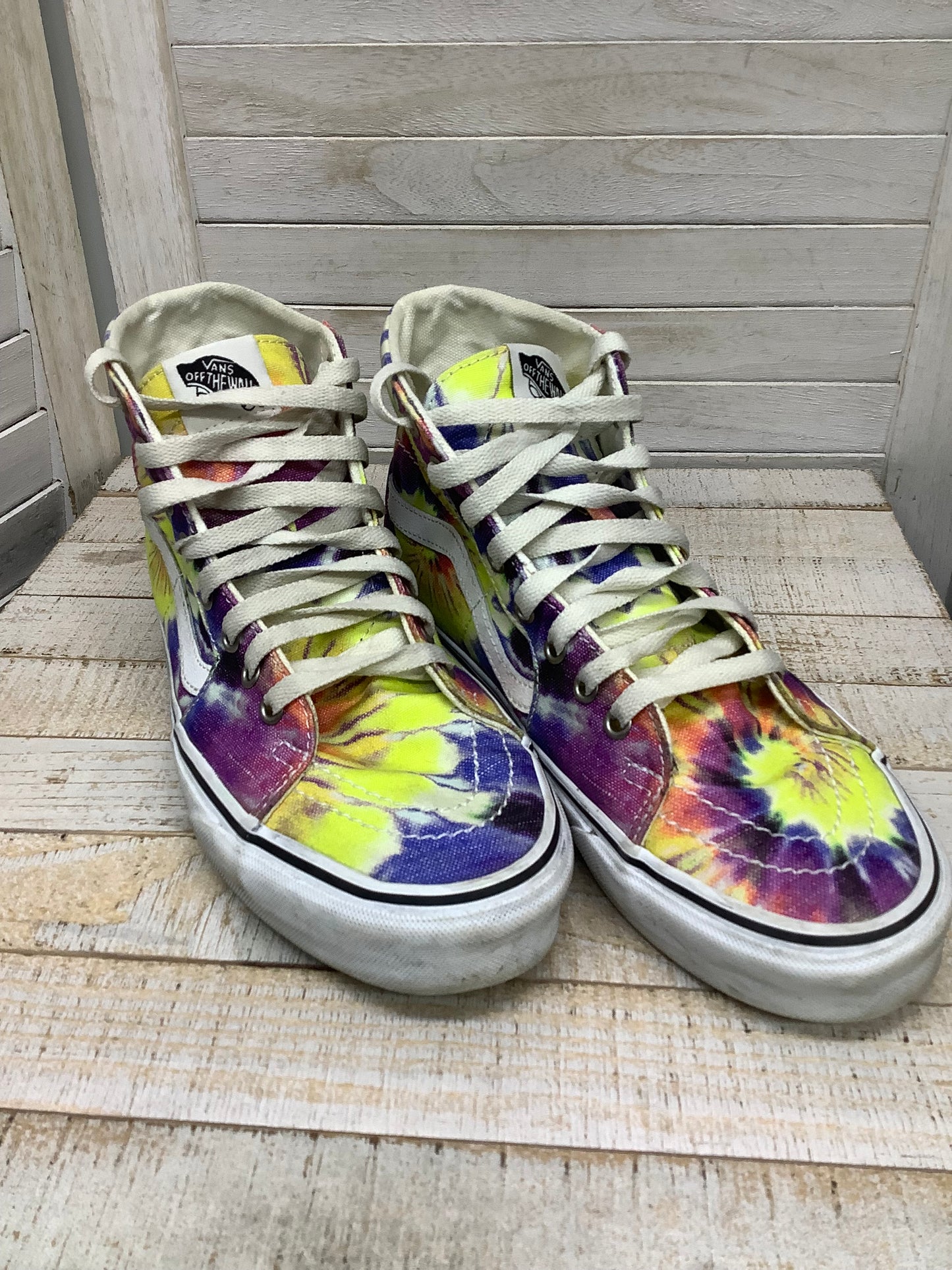 Shoes Flats By Vans In Tie Dye Print, Size: 9.5