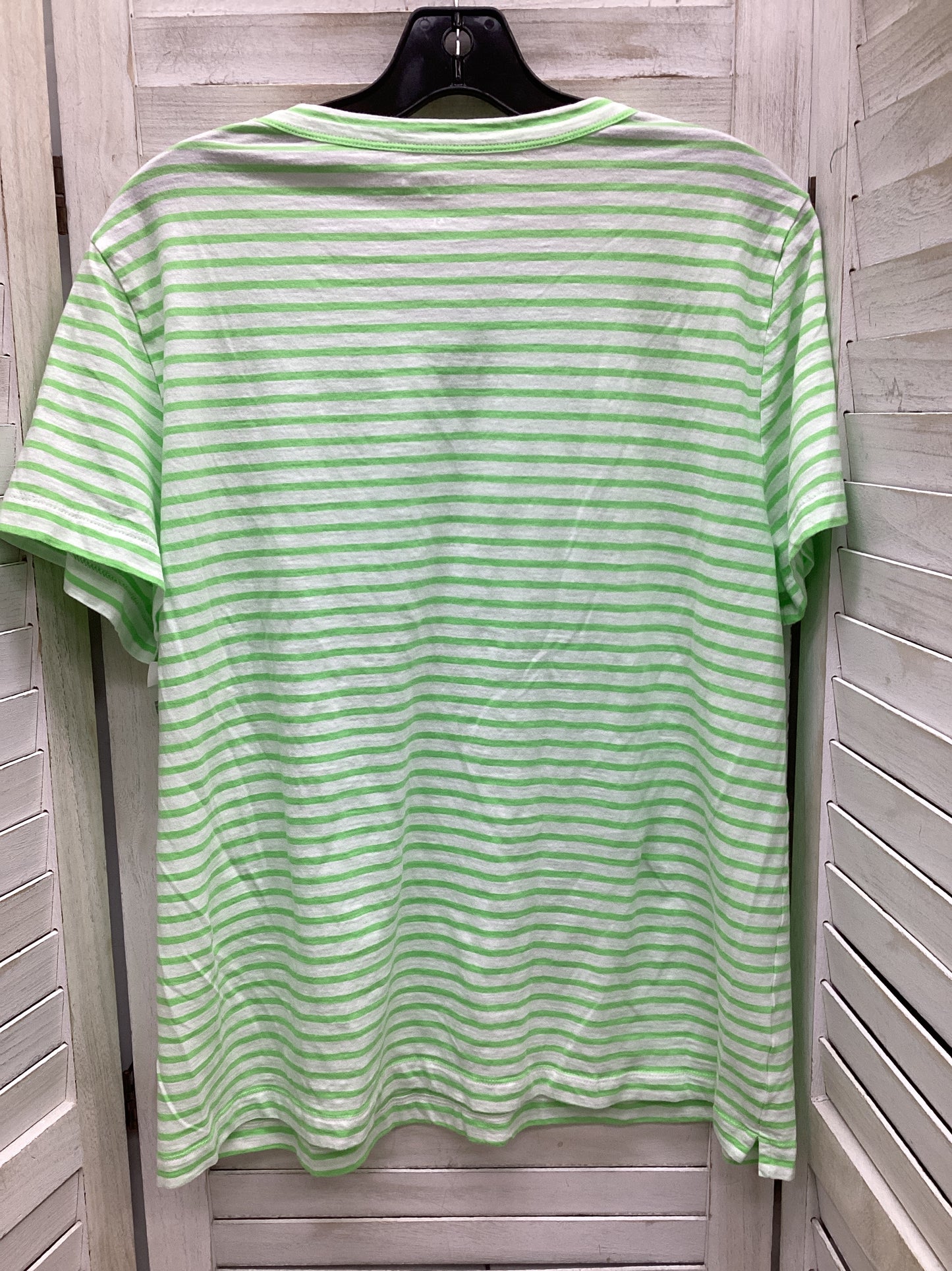 Top Short Sleeve By Loft In Striped Pattern, Size: Xl