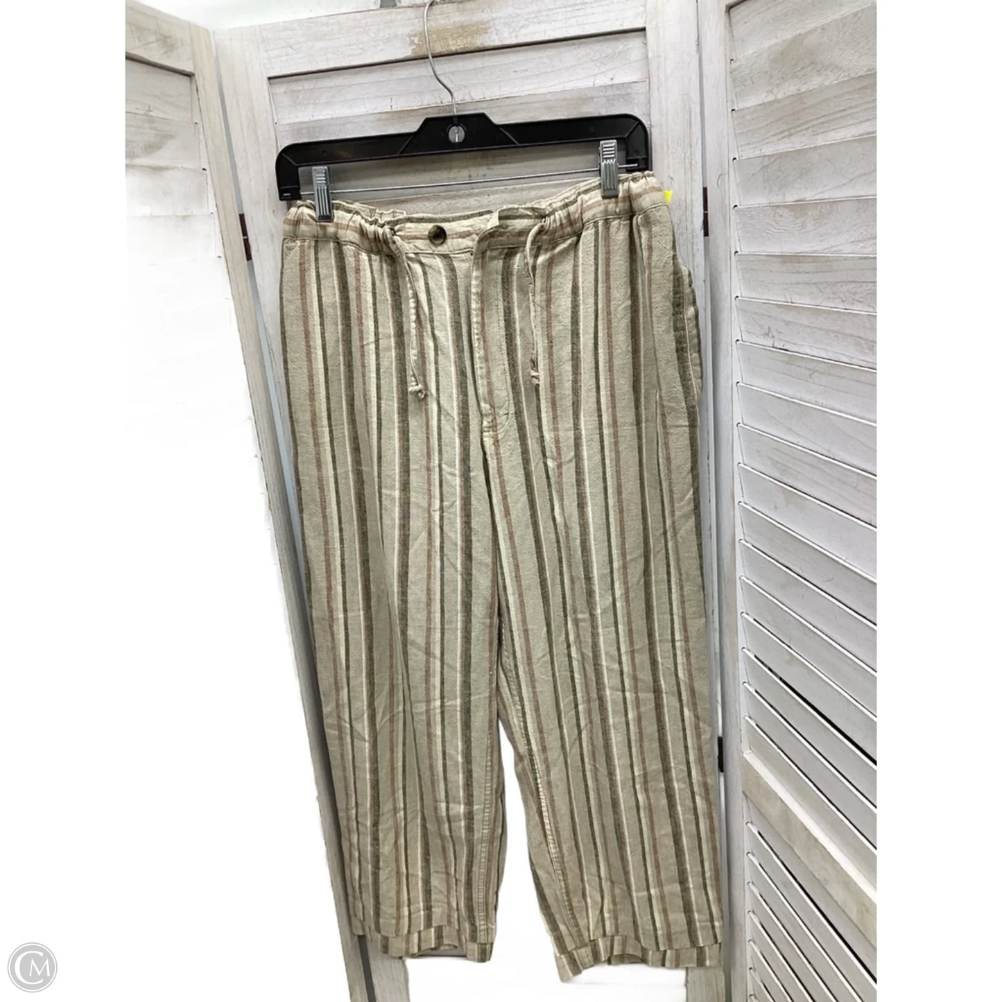 Pants Linen By Clothes Mentor In Striped Pattern, Size: L