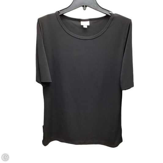 Top Short Sleeve By Lularoe In Black, Size: 2x