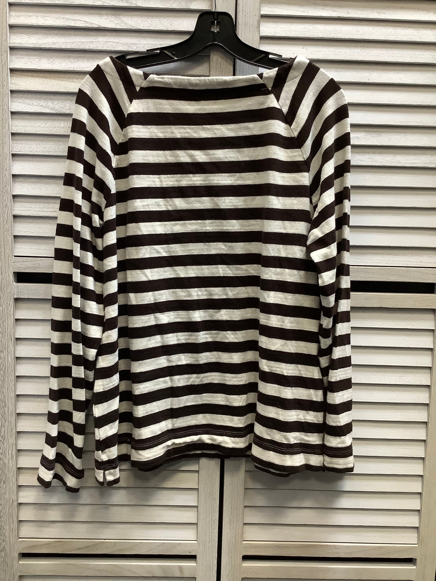 Top Long Sleeve By Loft In Striped Pattern, Size: Xl