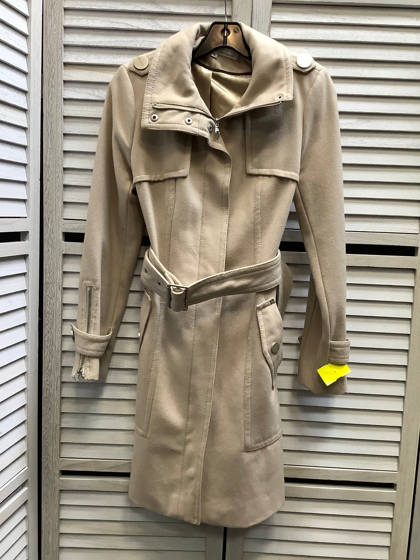 Coat Peacoat By Kenneth Cole In Taupe, Size: 2