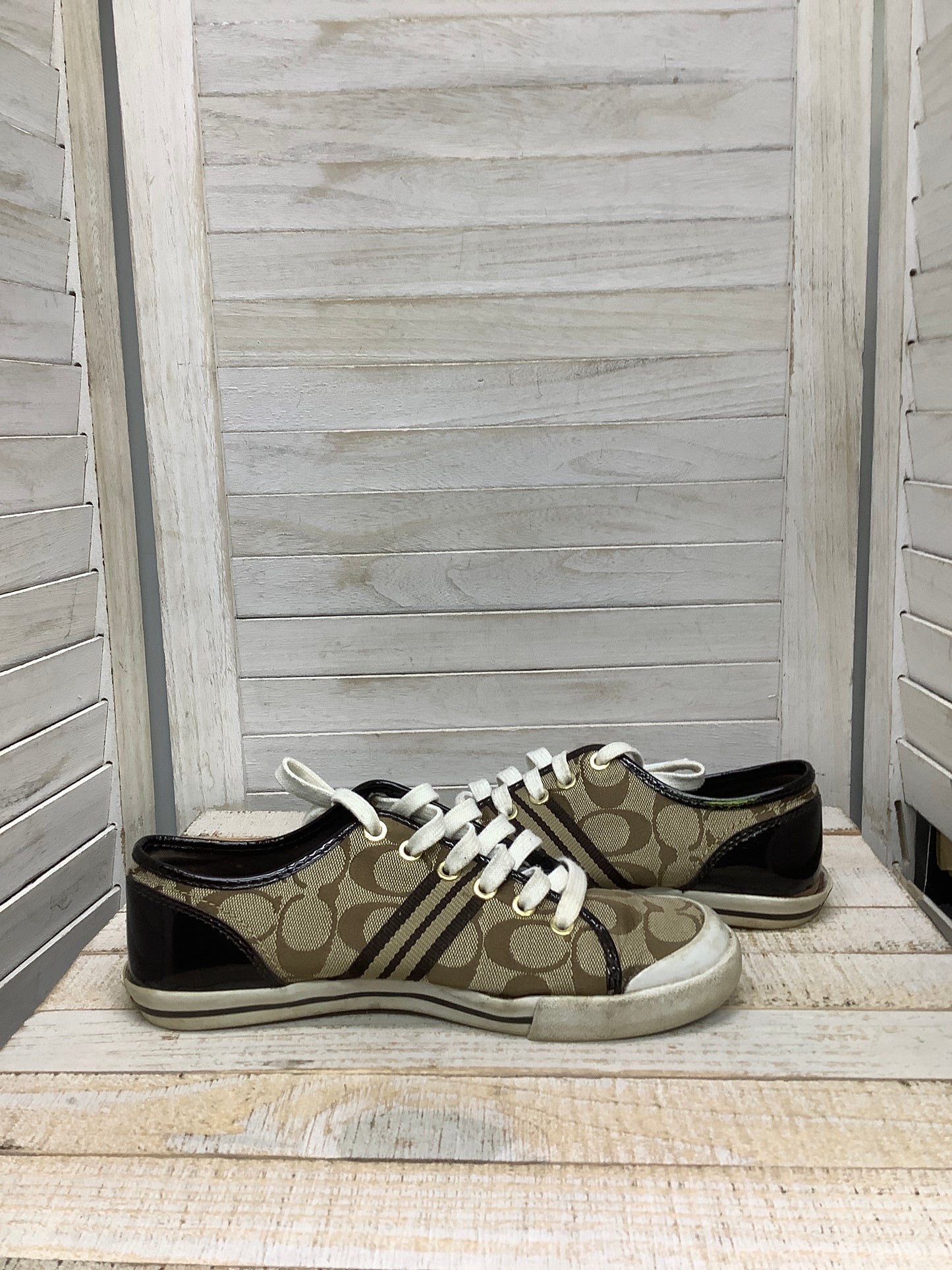 Shoes Designer By Coach In Brown, Size: 7