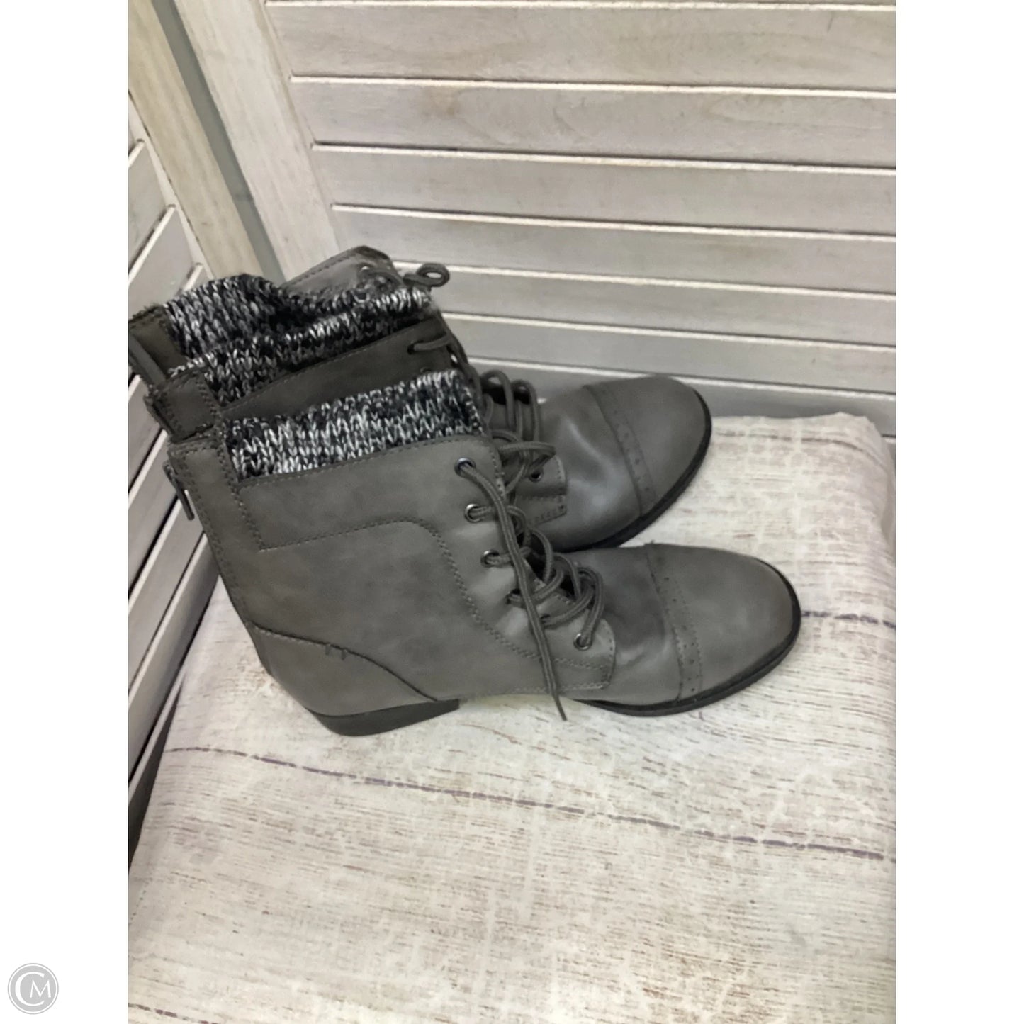 Boots Ankle Flats By Mudd In Grey, Size: 8