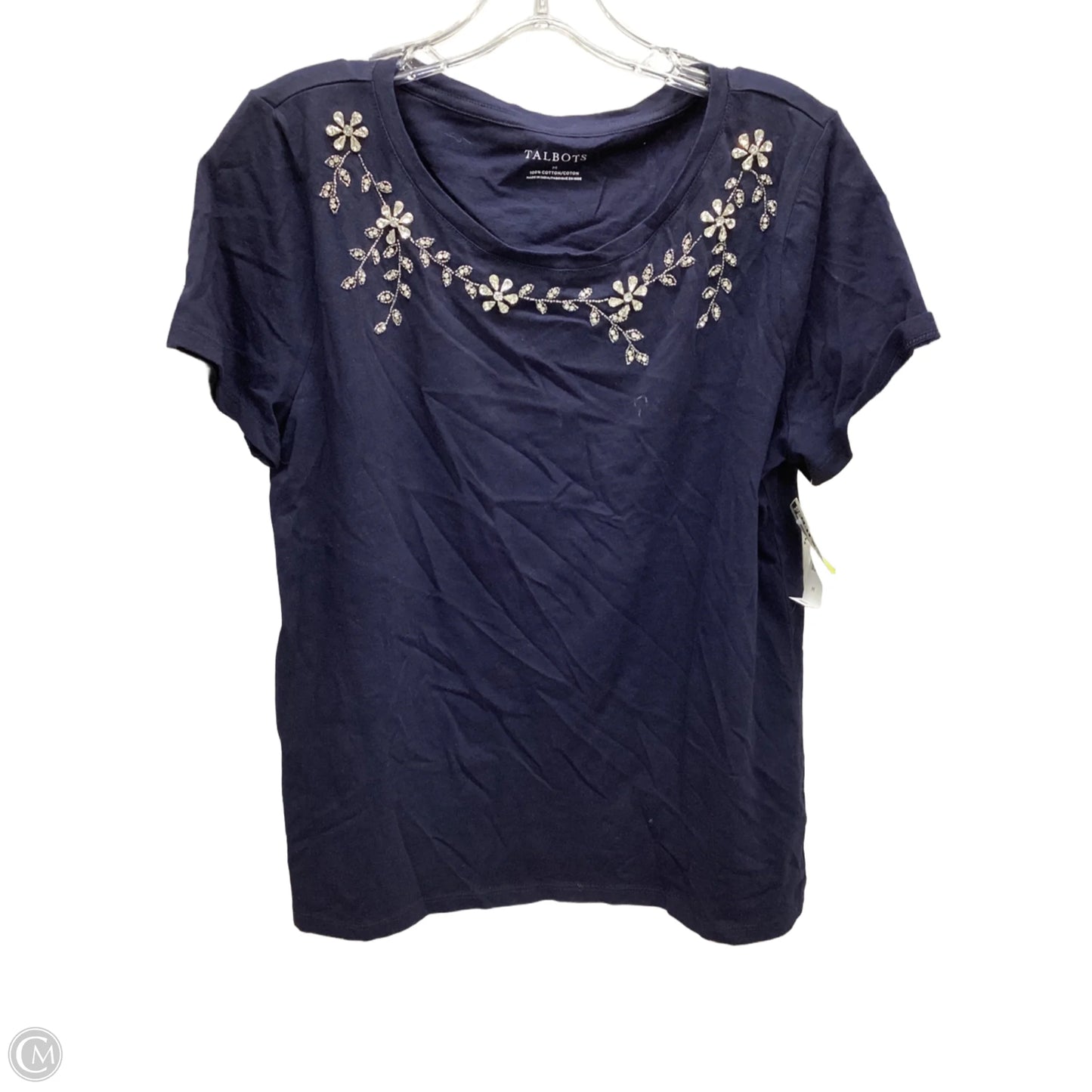 Top Short Sleeve By Talbots In Blue, Size: M