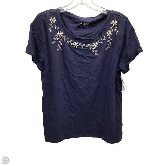 Top Short Sleeve By Talbots In Blue, Size: M