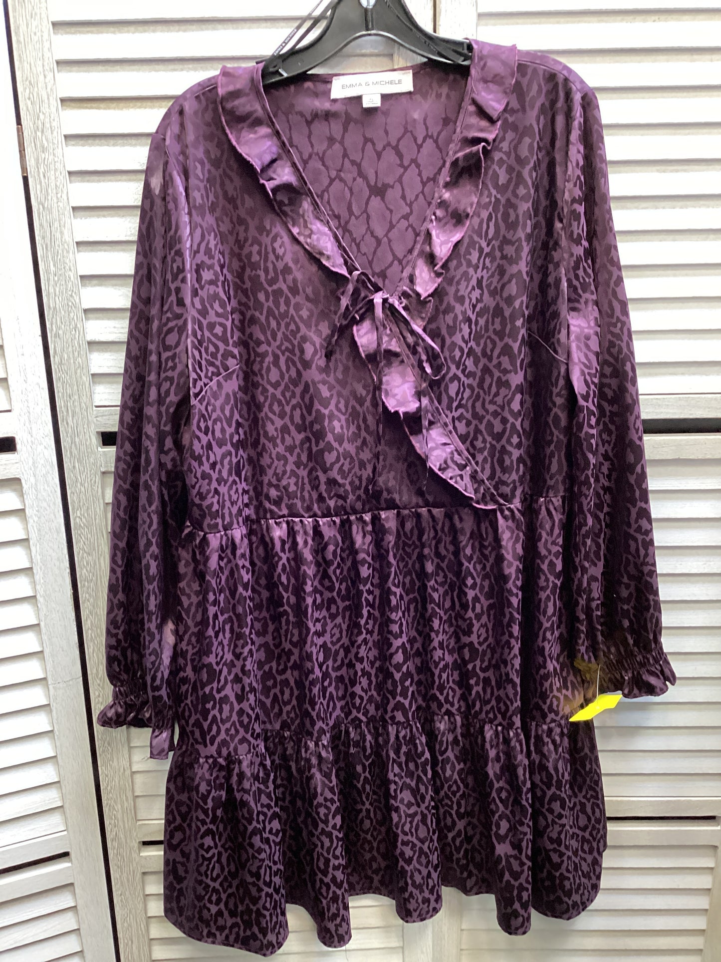 Dress Casual Midi By Emma And Michele In Purple, Size: Xl