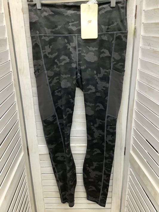 Athletic Leggings By Fabletics In Camouflage Print, Size: M